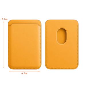 Carteira magnética de telefone Magsafe Capas de couro Cartão de crédito Bolso de dinheiro Bolsa porta-cartões para iPhone 15 14 13 12 mini Pro Max S22 S21 s23 s24 bolsa