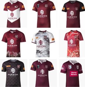 Utomhus Tshirts Harvey Norman Qld Maroons 2023 2024 Rugby Jersey Australien Queensland State of Origin NSW Blues Home Training Shirt