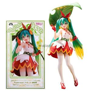 Eylem Oyuncak Figürleri 21cm Hatsune Miku Anime Figür Kawaii Thumbelina Vocaloid Harikalar Diyarı PVC Aksiyon Figürü Koleksiyon Model Bebek Süsleri Oyuncaklar Hediye