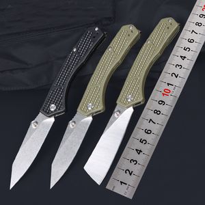 1st KS2033 Fold Knife 8CR13MOV Stone Wash Blade CNC FRN Handle Outdoor Camping Handing Fishing EDC Pocket Knives With Retail Box