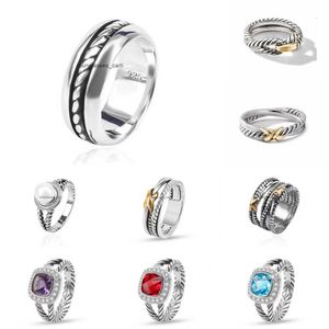 DY Twisted Vintage Band Designer Eheringe für Frauen Geschenk Diamanten Sterling Silber Suower Personalisierte Mode 14k Vergoldung Verlobungsschmuck