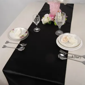 Table Runner 5 Pieces Black 12"x108" Satin Wedding Event Party Supply Decorations Many Colors For Choose