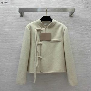Jaqueta de grife feminina marca casaco para mulheres primavera topo moda logotipo botão gola senhoras casacos 25 de janeiro