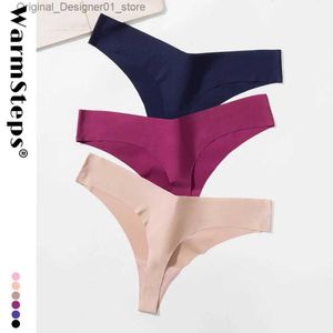 Briefs Metties Warmesteps String Bezprodukty majtki luksusowy lodowy jedwabna bieliznę seksowna bielizna V-pucha t-back fitness sporty g-string stringi Q240126