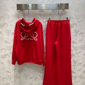 Set Set Seting Tracksuit Fashion nici haft graficzna bluza swobodna luźna bawełniana dwuczęściowa dwuczęściowa