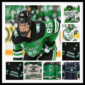 Ncaa 2024 UND College Hockey Jerseys Matt Kiersted Colton Poolman Cole Smith Kawaguchi Andrew Peski Jacob Bernard-Docker Tychonick Custom 85