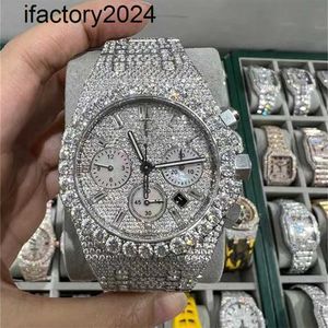 AP Watch Diamond Moissanite Iced Out Can Pass Test Designer Mens för högkvalitativ Montre -rörelse Montre de Luxe L6