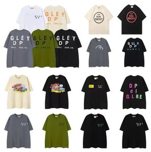 2024 Womenmen'in T-Shirts Tasarımcı Galerileri Konutları Gömlek Alfabesi Düzenli Trend Temel Traend Basit Moda Gevşek Kısa T-Shirt Yarım Kollu Tees kahverengi Beyaz ve Bej