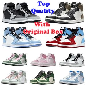 2023 Mens Basketball Shoes Jumpman 1 1s High Sneakers Lucky Green Chicago Lost and Found Starfish University Blue Skyline Light Smoke Gray Men Women Sport Trainers