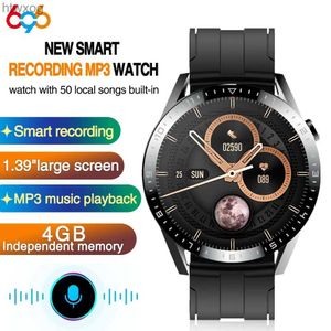 Smart klockor 1020 minuters liten röstinspelare Smart Watch Men 4GB Memory Local Mp3 Music Player Intelligent Inspelning BT Call Smartwatch Men YQ240125