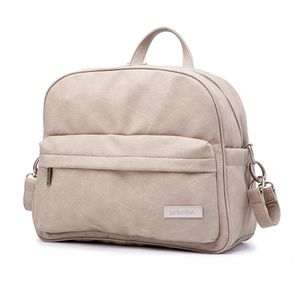 Soboba Mochila de fraldas fashion sólida para cuidados com o bebê, bolsa multifuncional à prova d'água para troca de fraldas para mães, bolsas de fraldas estilosas 240119