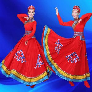 Сценическая одежда, танцевальные костюмы монголов, женская версия, этнические монгольские платья, пышная юбка для выступлений, взрослые