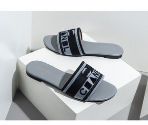 CC69 Fashion Slip Sliders Paris Slides Sandals tofflor för män Kvinnor Hot Designer Unisex Pool Beach Flip Flops Storlek 36-42