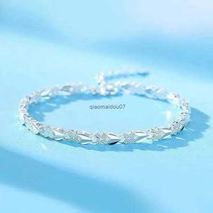 Chain Hot fine silver color Heart Clover Bracelets For women wedding party Jewelry fashion noble Christmas giftsL24
