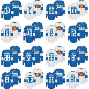 Finland Team 2016 World Cup Of WCH Hockey Jerseys 40 Tuukka Rask 35 Pekka Rinne 64 Granlund 9 Mikko Koivu 86 Teuvo Teravainen 3 Olli Maatta 42