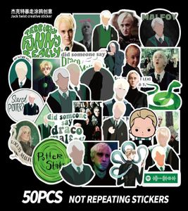 100 pçs adesivos de carro mistos novo draco malfoy para portátil skate almofada bicicleta motocicleta ps4 telefone bagagem decalque pvc guitarra frigorífico3685661