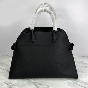 The Row Bag in pelle Margaux Totes Borsa di lusso Borsa a mano di grande capacità da donna Designer Borsa a tracolla Chiusura borsa firmata marrone nero xb102