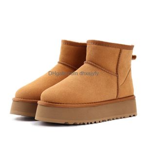 Snowshoes Mini Fluffy Snow Boots Designer Women Winter Australia Platform UG Boot Fur Slipper Ankle Wool Shoes Sheepskin Real Leathe DHFJ3