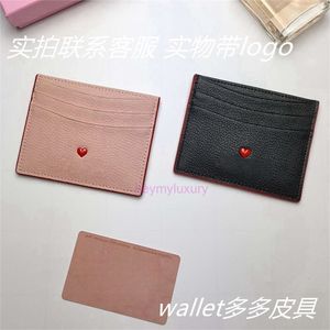 Kartenhalter Miui Wallet Girl Kartasche Dünne ein Stück wahre Lederkarte Card Card Cute Open Coin Bag Aufbewahrung Tasche klein und tragbar vielseitig