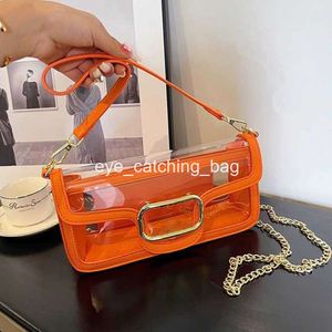 Jelly Crossbody Bag V Designer dla kobiet Proste PCV Przezroczyste ramiona łańcuch pachowy torebka mody torebka mody torebka mody