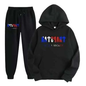 Tracksuit Trapstar 브랜드 인쇄 스포츠웨어 남성용 후드 세트 15 색 따뜻한 두 조각 세트 느슨한 까마귀 스웨트 셔츠 바지 조깅 14 col 662