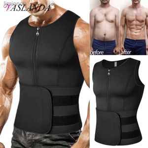 Regatas masculinas Homens Body Shaper Cintura Trainer Colete Emagrecimento Camisa Sauna Suor Colete Compressão Undershirt Workout Tank Tops Shapewear Fat BurnerL240124