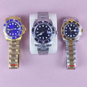 Gmt designer watches mens automatic watch aaa plated gold silver stainless steel strap relogio masculino waterproof sapphire wrist watch high quality xb01 Q2