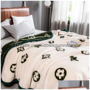 Blankets Thickened Milk P Blanket Bed Sheet Raschel Office Nap Coral Single Person Drop Delivery Home Garden Textiles Dhqym