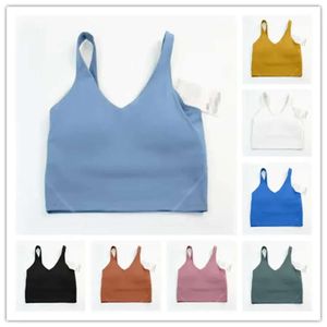 2024 LU-20 U Back Yoga Tank Tops Gym Ubrania Kobiety swobodny bieg nagi ciasny sport stanik fitness Piękna bielizna koszula 44