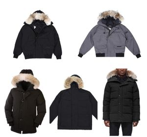 EU VAT New Canada Men Winter Down Jackets Thicken Wolf Fur Fluffy Hooded Zippers Coat Manteau Outdoor Clssic Good Quality M2137249