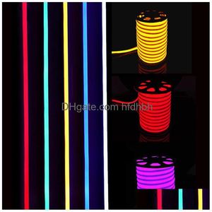 LED Neon Sign Arrival Flex Rope Light PVCFlexible Strips Inomhus/utomhusrör Disco Bar Pub Christmas Party Decoration Drop Delivery Dhrmi