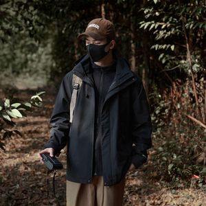 fashion North Gleicher Outdoor-Sprint-Mantel für Herren und Damen, Drei-in-Eins-Abnehmbare, winddichte, wasserdichte Unisex-Jacke und verdickter tibetischer Bergsteigeranzug YZXO