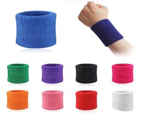 Alta qualidade algodão suor faixa de pulso braçadeiras equipamentos esportivos terry pano suporte protetor sweatbands futebol basquete fitness5219699