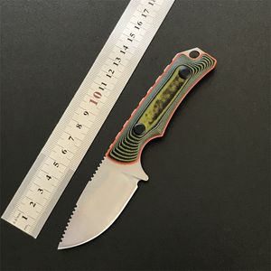 1st BM15017 Survival Straight Knife 8Cr13Mov Satin Drop Point Blade Full Tang G10 Handle Outdoor Camping Vandring Fixed Blade Knives With Kydex