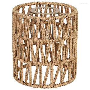 Pendant Lamps Boho Shades Replacement 5.9In Height Sconce Shade Cylinder Woven Lampshade