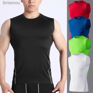 Canotte da uomo Nuove canotte da uomo Quick-Dry Fitness T-shirt da uomo senza maniche O-Collo Uomo Bodybuilding Muscle T-shirt per canotte da uomo S-5XLL240124