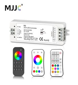 MJJC RGB RGBW LED Strip Controller RF 12v 24v 24G Wireless RGBW Remote Controller 12 volt 5 Years Warranty3191035