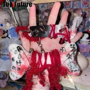Necklaces Women Y2K Girl bloody punk Harajuku Gothic Lolita sick injured short necklace Halloween cosplay props subculture Chokers Choker