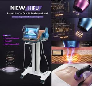 2024 Anti-aging Machine 3 in 1 NEW Technology HIFU EMS RF For Skin Tightening Wrinkle Remover Moisturizer Pore Cleaner Dual Handles Facial Fat Removal Device