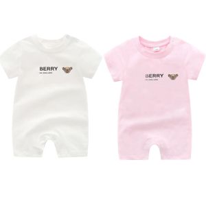 Bebek Rompers Bahar Sonbahar Erkek Kızlar Romper Pamuk Yenidoğan Bodysuit Çocuk Tasarımcı Tulum Moda Giyim CSG2401252-8