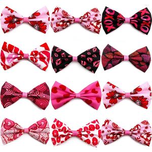 Abbigliamento per cani 30/50 pezzi Papillon per San Valentino Accessori per cuccioli Collare scorrevole Fiocchi rosa Forniture per animali domestici Piccoli