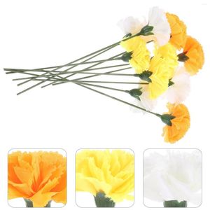 Dekorativa blommor Row of Lights Artificial Marigold With Stems Decor Day the Dead Iron Imitation