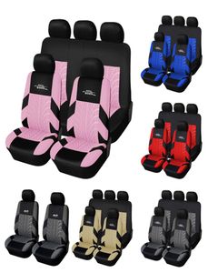 Autoyouth Full Car Seat Covers Set Universal Polyester Fabric Auto Protect Covers Car Seat Protector Pink For Women Girls9021583