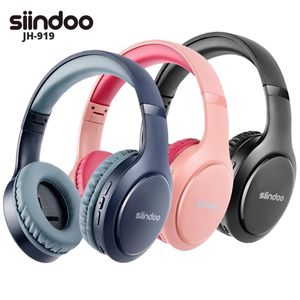 Hörlurar Siindoo Trådlös Bluetooth -hörlurar JH919 Fällbara stereo -hörlurar Super Bass Noise Reduction Mic Headset för iPhone TV PC