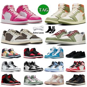 رخيصة OG jordan1s nike air jordan retro 1 jordans jumpman 1s  أحذية الرجال النساء لكرة السلة ضوء ارتفاع دخان رمادي فاتح منتصف تدخين رمادي حجر السج منخفضة المدربين