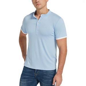 Erkek Polos Erkek Moda Polo Gömlek Kısa Kollu Tasarım Düz Renk İnce Fit Pamuk Spor SPOR Spor Erkek Günlük Yumuşak Egzersiz Tshirt