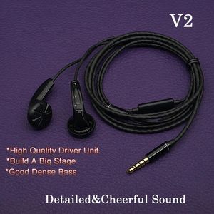 Słuchawki Nowe V2 HiFi Tmusic DIY Słuchon / Jakość 3,5 mm Inear Hunset Mikrofon