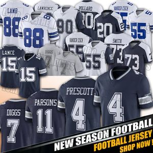 Dak Prescott Ceedee Lamb Football Jerseys Dallases Cowboyes Trevon Diggs Micah Parsons Tony Tyler Smith Leighton Vander Esch Demarcus Lawrence Tolbert