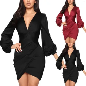 Vestidos casuais mulheres sexy plissado elegante dama de honra formal vestido de noite curvado convidado de casamento midi