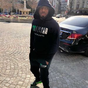 Designer Clothing Mens Sweatshirts Hoodie Trapstar Green Black Towel Embroidered Plush Sweater Pants Set Autumnwinter Relaxed Pullover Top Trendy 1VDJ O0 O0II